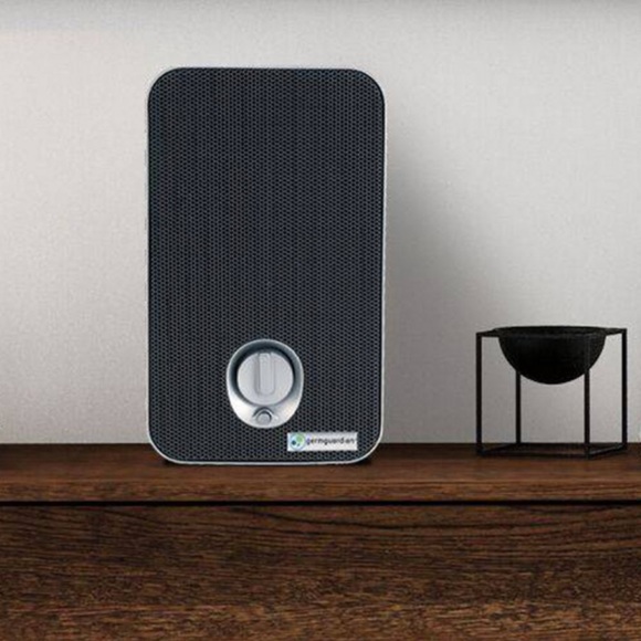 GERMGUARDIAN 3 in 1 Air Purifier Table Top Tower w/2 Bonus Carbon Filters, Gray - Picture 8 of 8